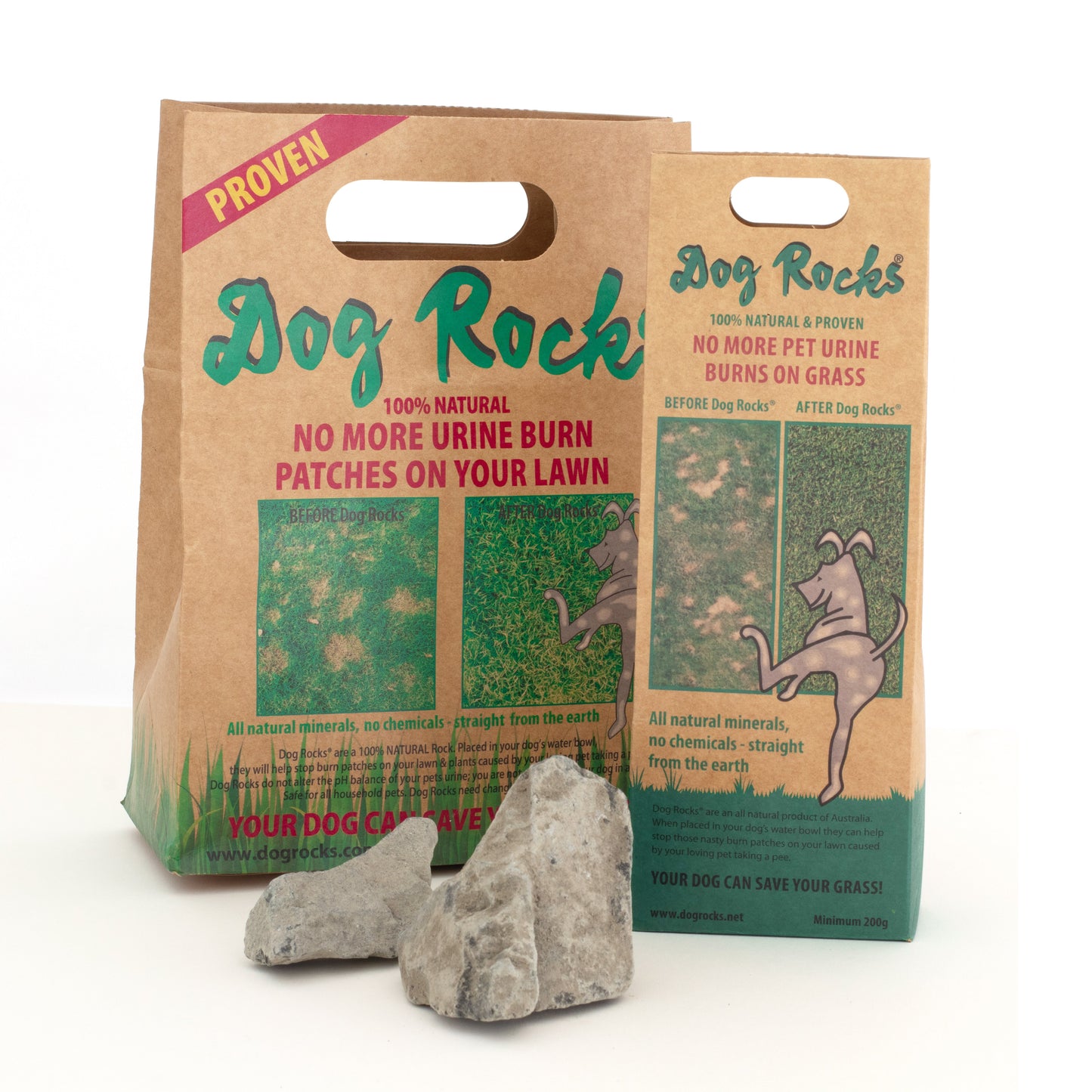 Dog Rocks - 8 Month Supply - 800g (1.6lb) - 4 x 200g Packs.