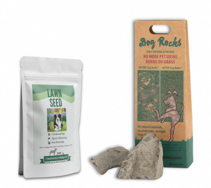 200g Grass Seed & 200g Pack Of Dog Rocks - Prevent & Cure Pet Pee Yellow Burn Spots On Grass!